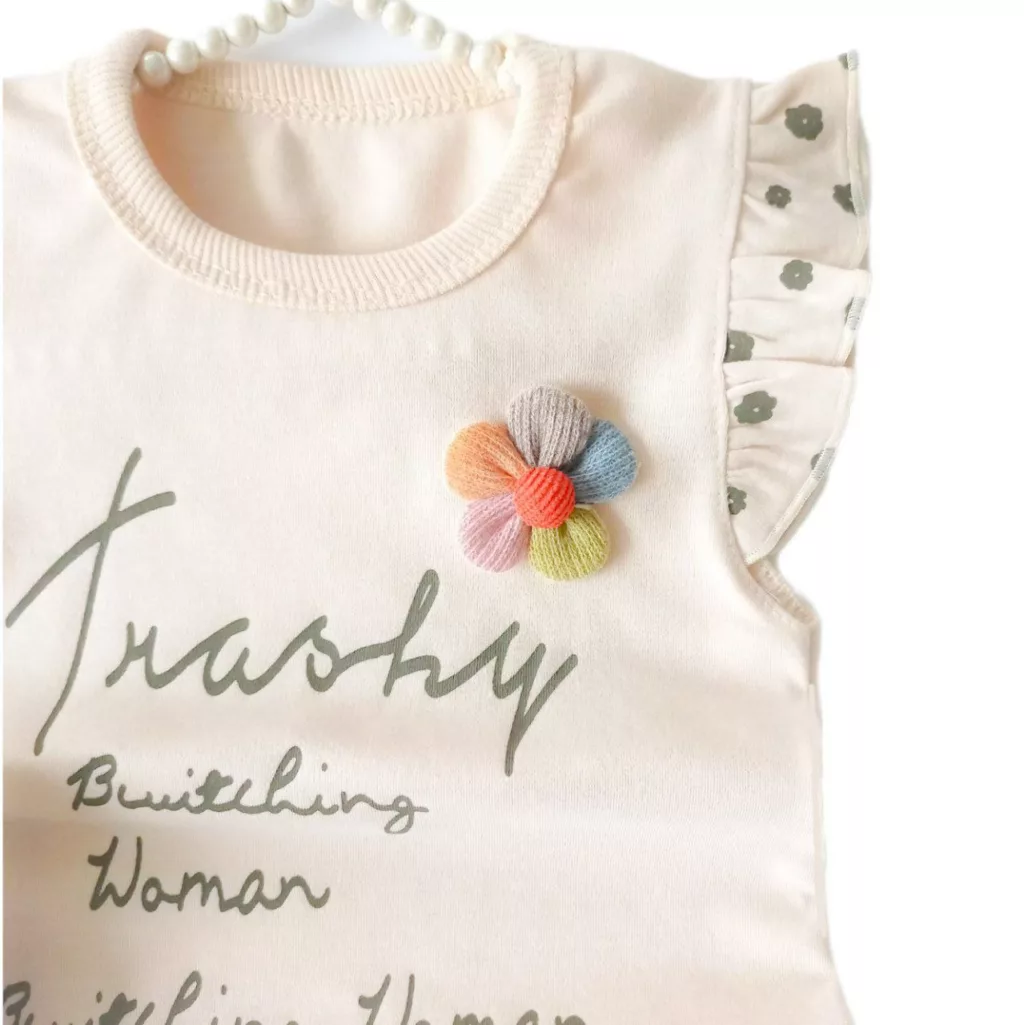 تاپ شلوارک و تل طرح یکتا کد ۴۷۴۴