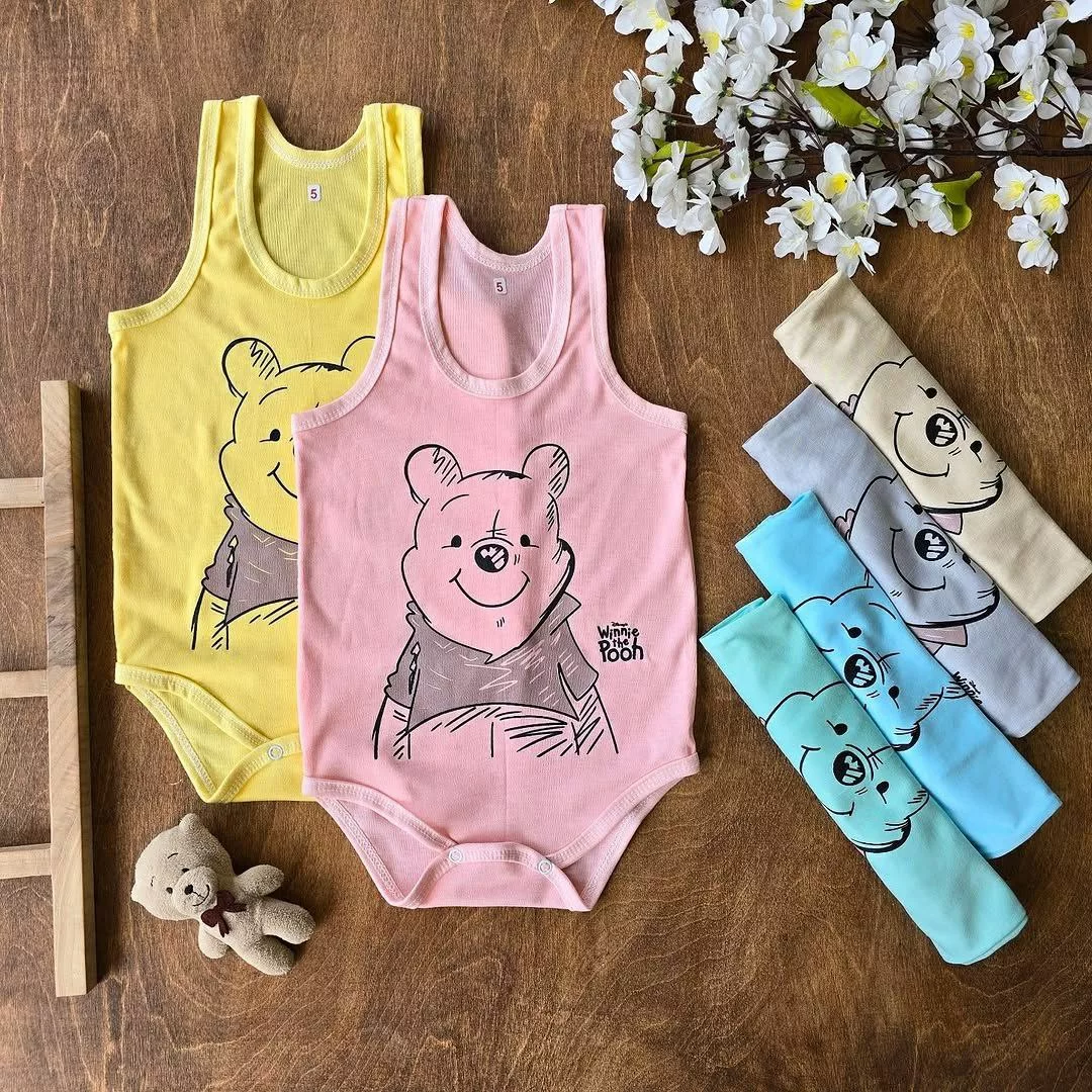 بادی رکابی خرس وینی پو winnie سایز ۵،۶ کد ۴۷۴۸