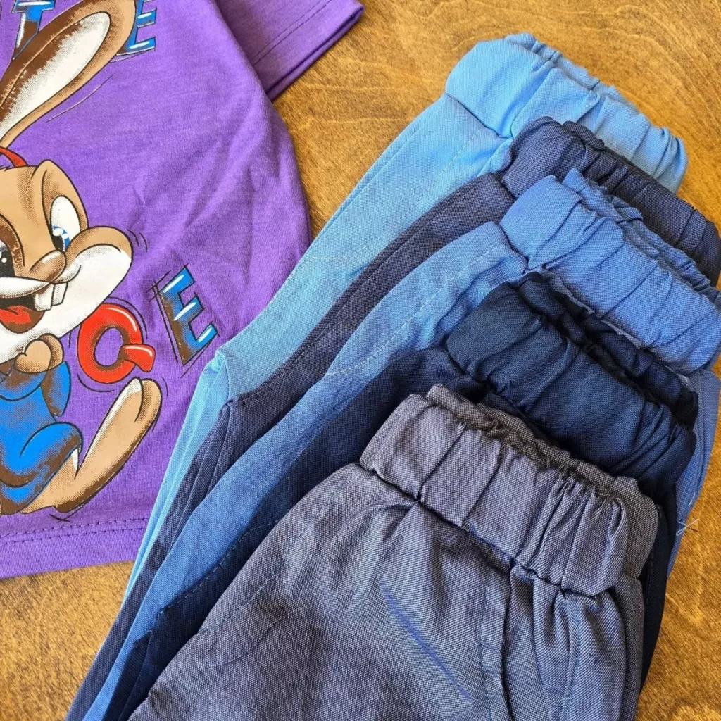 تیشرت شلوارک کتان خرگوش هدفونی سایز ۴۰،۴۵ کد ۴۹۱۲