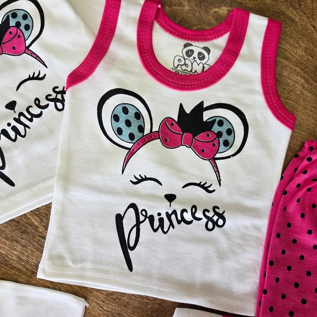 ست 5 تکه پرنسس (یقه فرشته) کد 3408