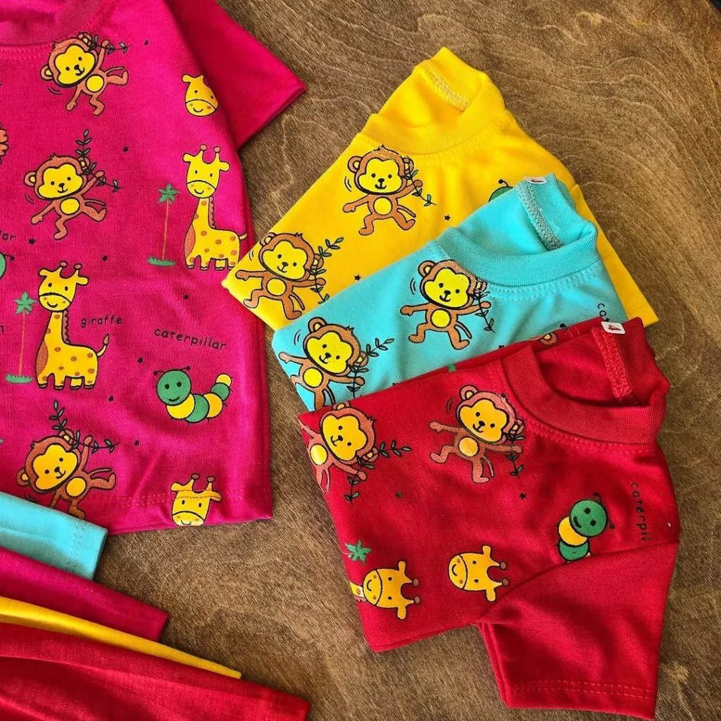 تیشرت شلوارک حیوانات ۴ رنگ سایز ۴ تا ۶ کد ۴۸۸۰