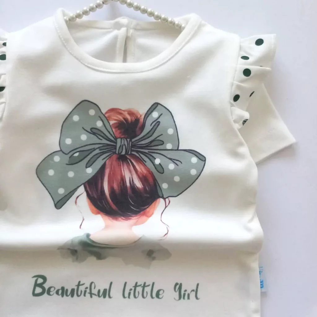 تیشرت شلوارک طرح دختر مدل نهال کد ۴۹۱۶