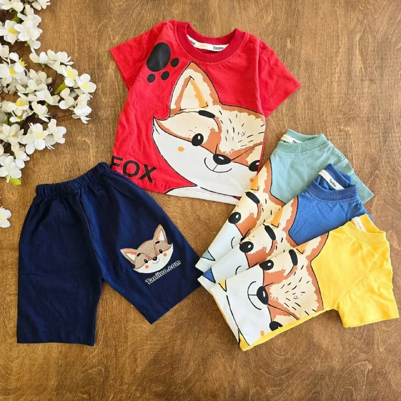 تیشرت شلوارک روباه Fox سایز ۳۵ تا ۴۵ کد ۴۹۹۳