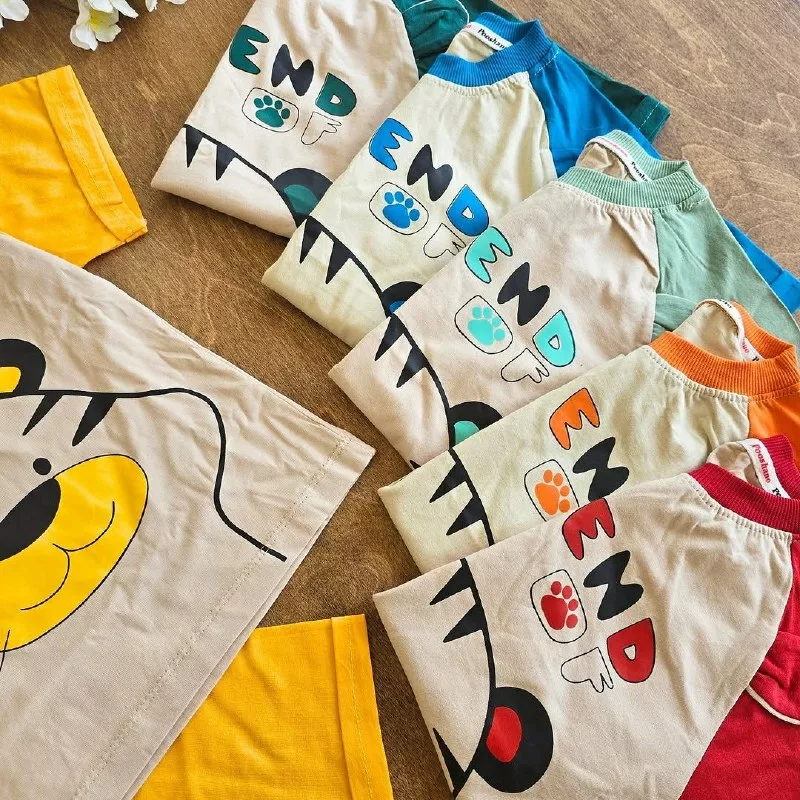 تیشرت شلوارک ببر گوش دار friend سایز ۴۵،۵۰ کد ۴۹۸۹