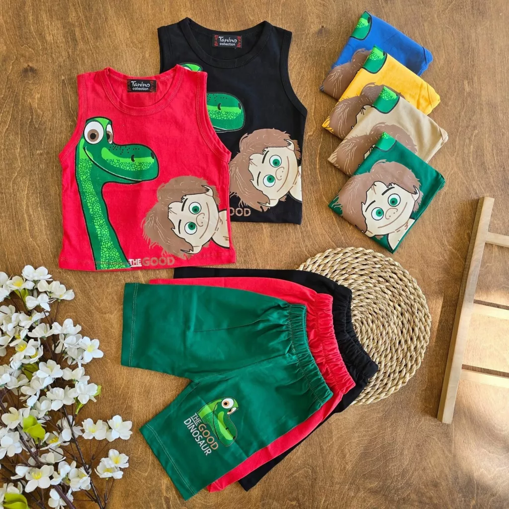 تاپ شلوارک پسرک و دایناسور سایز 35 تا 45 کد 4432