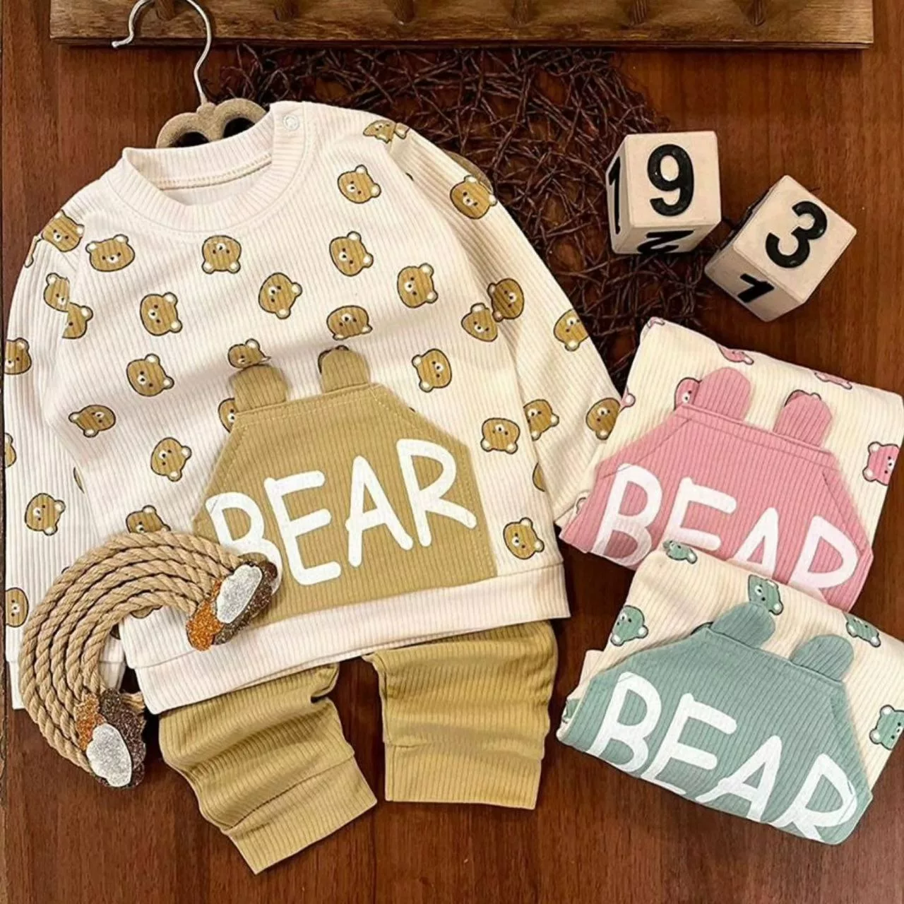بلوز شلوار کبریتی جیب گوش دار تدی Bear کد ۵۰۲۰