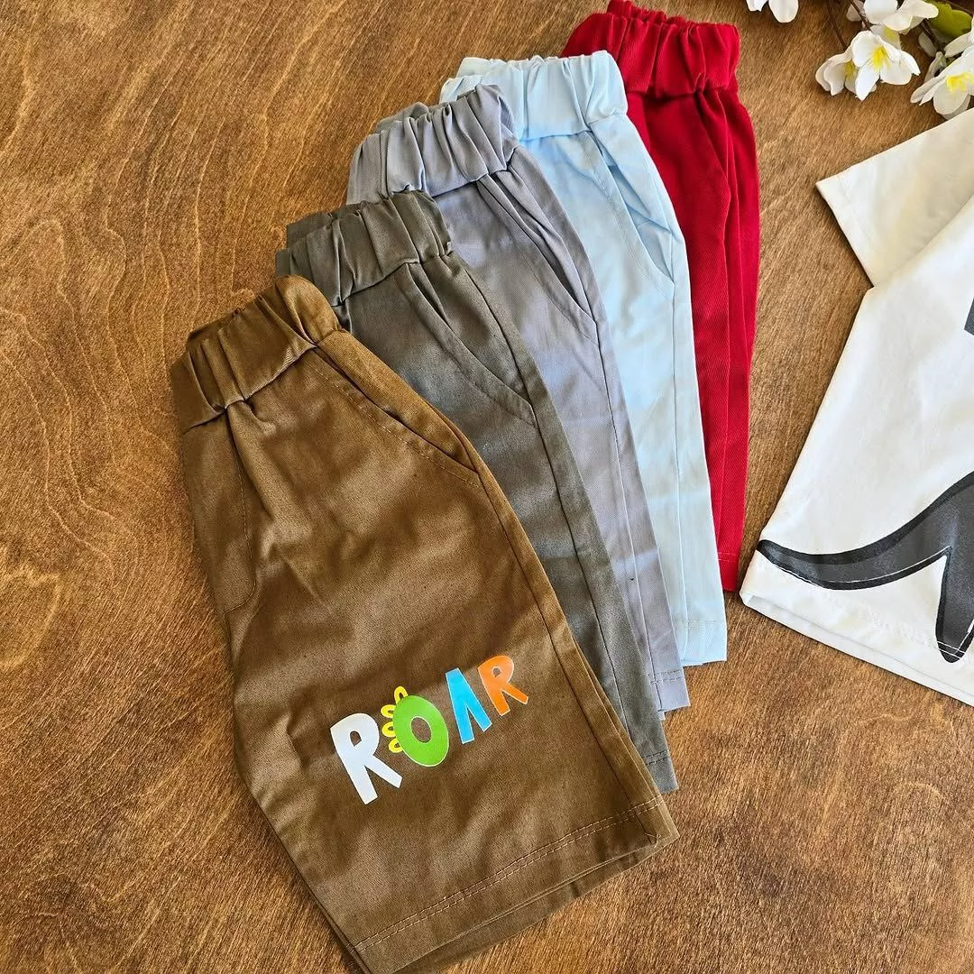 تیشرت شلوارک دایناسور Roar سایز ۳۵ تا ۴۵ کد ۵۰۱۷