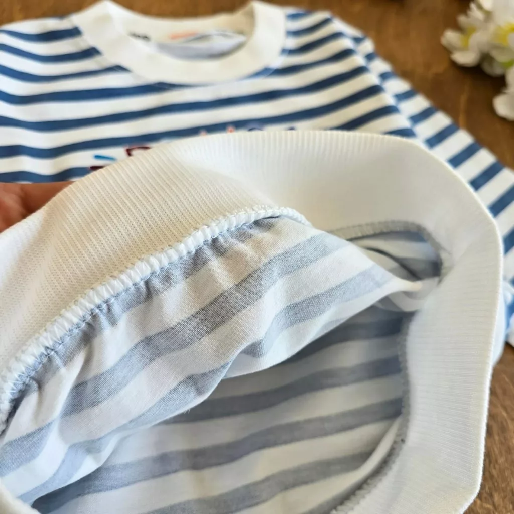 بلوز شلوار راه راه دایناسور دینو Dino سایز ۳۰ تا ۴۵ کد ۵۱۸۸