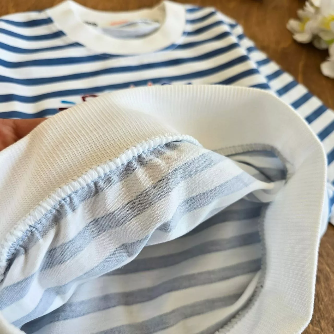 بلوز شلوار راه راه دایناسور دینو Dino سایز ۳۰ تا ۴۵ کد ۵۱۸۸