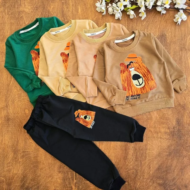 بلوز شلوار خرس کلاهدار سایز ۳۵،۴۰ کد ۵۱۵۵