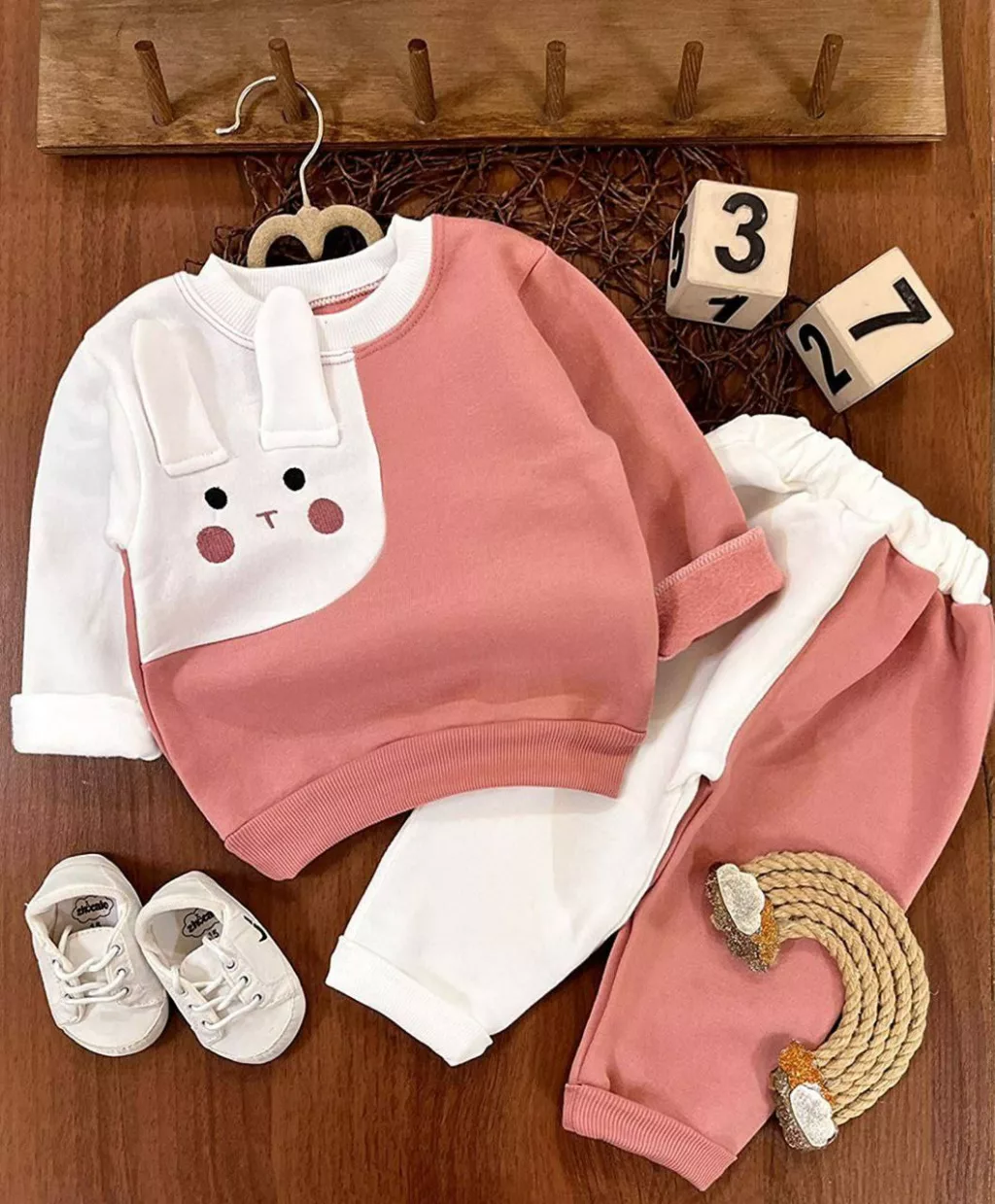 بلوز شلوار توکرکی خرگوش گوش دار سایز ۱ تا ۳ کد ۵۱۳۹