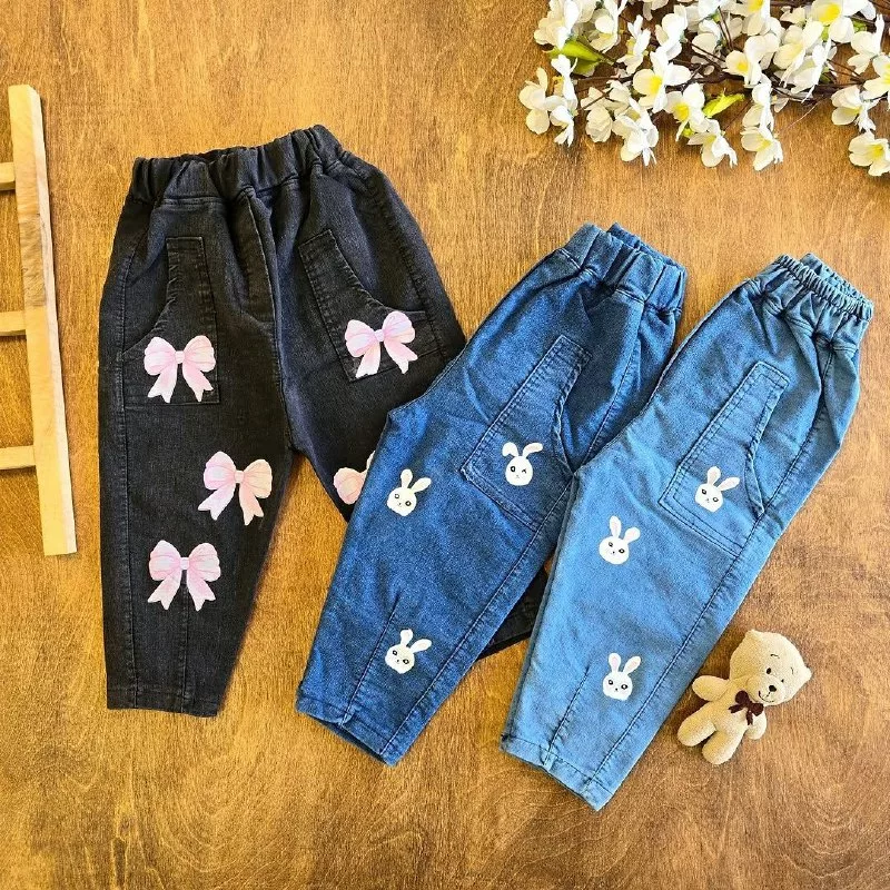 شلوار لی تک پاپیون و خرگوش کد ۵۱۲۲