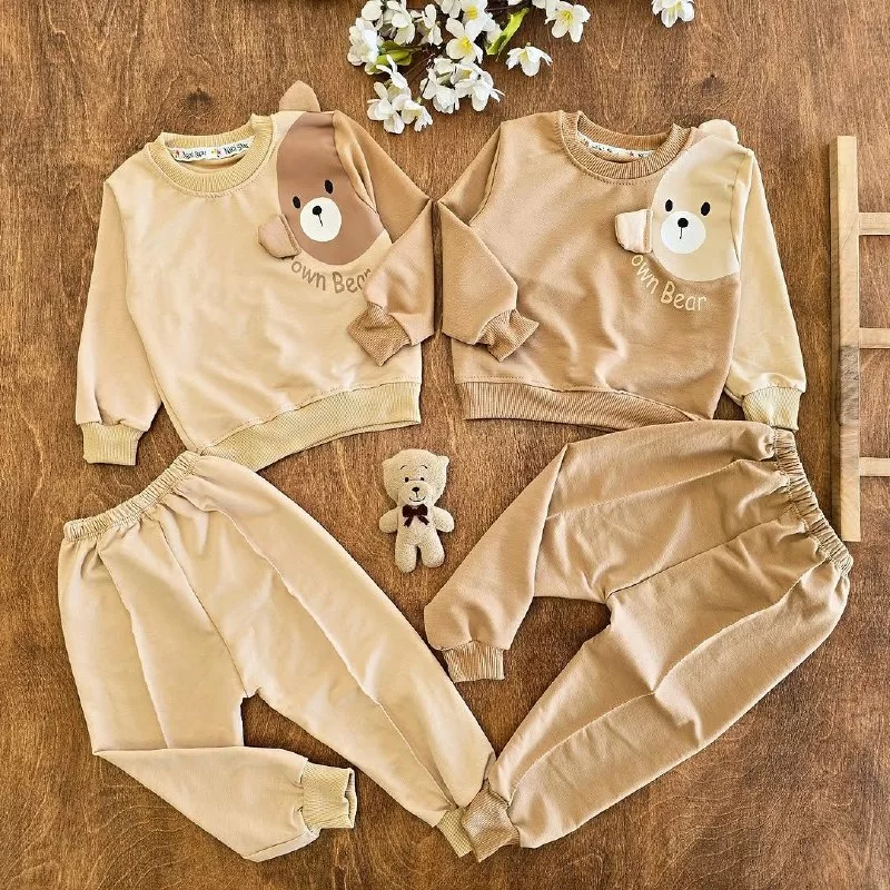 بلوز شلوار خرس گوش دار ns سایز ۳۵ تا ۴۵ کد ۵۱۴۲