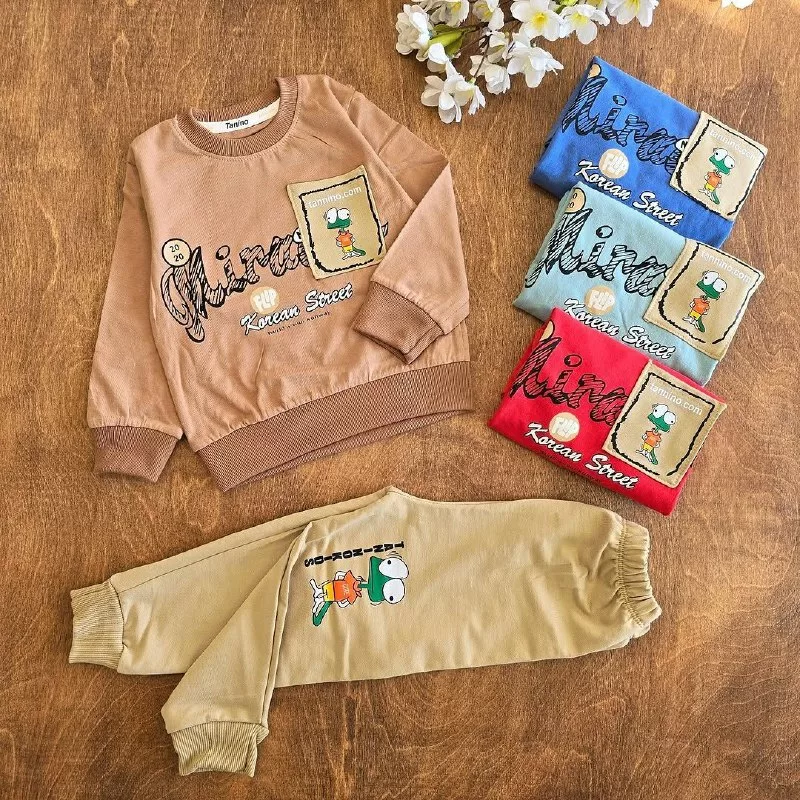 بلوز شلوار طرح رنگو سایز 35 تا 45 کد ۵۱۷۱