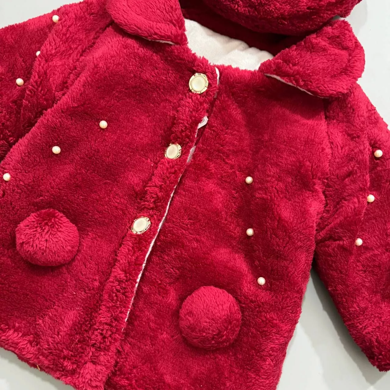 شنل و کلاه مرواریدی سایز ۱ تا ۴ کد ۵۱۹۵