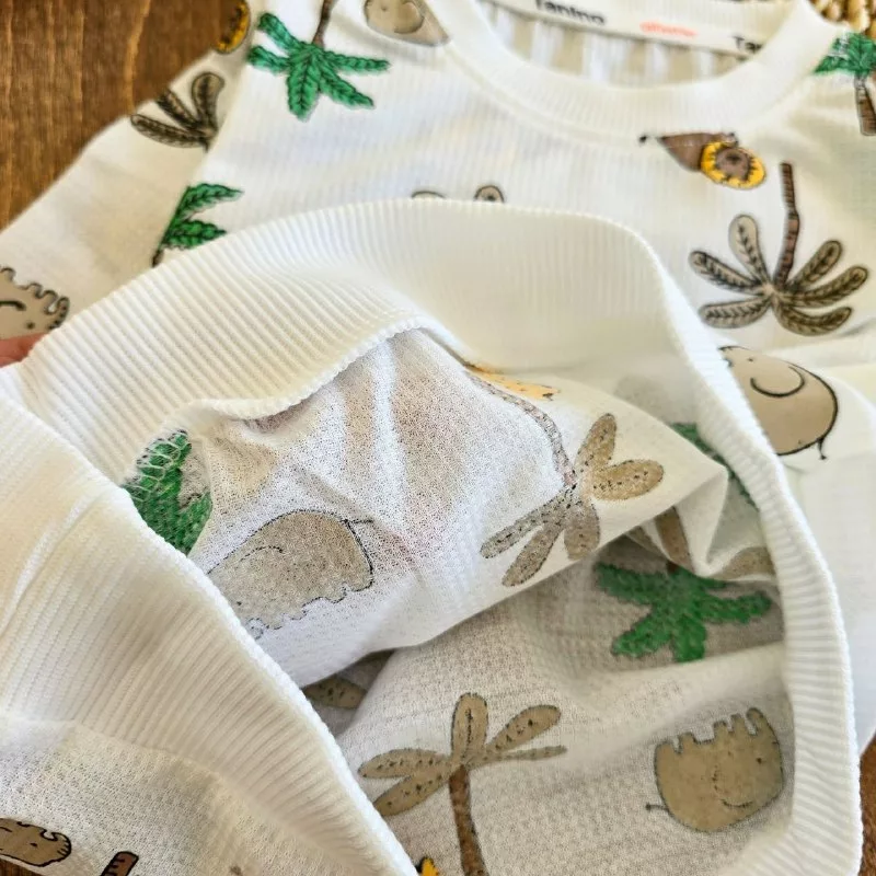 بلوز شلوار بیسکویتی نخل سایز ۳۵ تا ۵۰ کد ۵۱۵۳