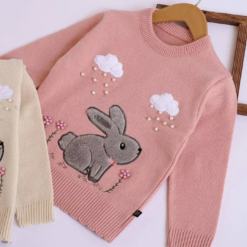 بلوز بافت گپ خرگوش و ابر سایز ۳۵ تا ۵۰ کد ۵۱۰۳