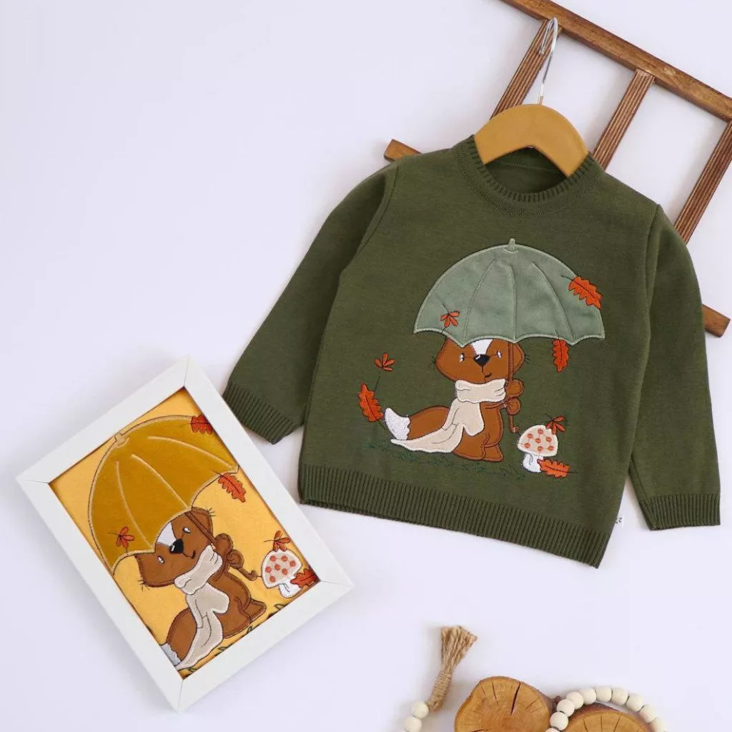 بلوز بافت گپ روباه و چتر سایز ۴۰ تا ۵۰ کد ۵۱۱۲