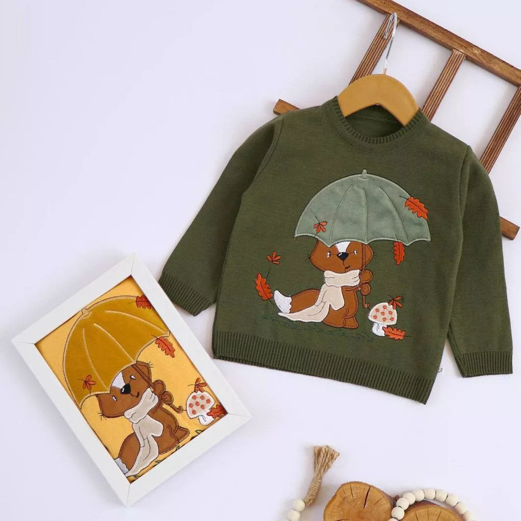 بلوز بافت گپ روباه و چتر سایز ۴۰ تا ۵۰ کد ۵۱۱۲