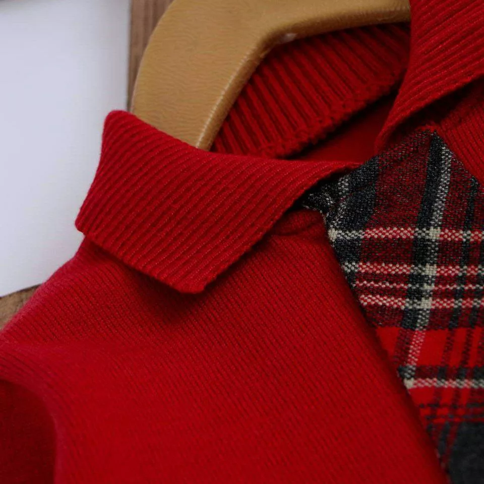 بلوز بافت یقه دار کراواتی سایز ۳۵ تا ۴۵ کد ۵۰۹۶