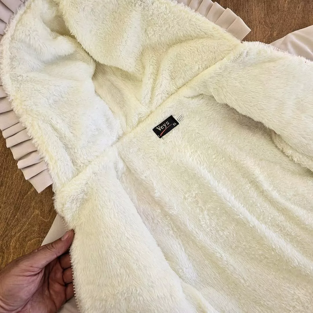 کاپشن خزدار لبوبو رویه میکرو کجراه کد ۵۱۹۳