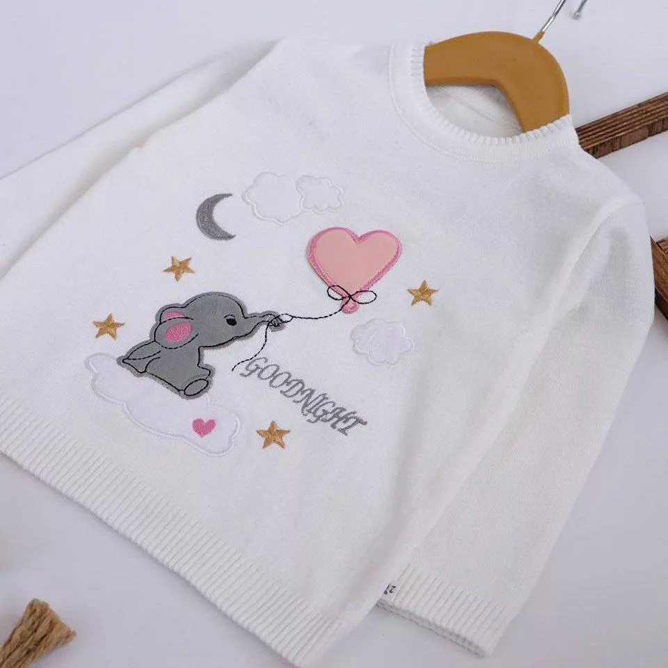 بلوز بافت گپ فیل بادکنک قلبی سایز ۳۰ تا ۴۰ کد ۵۱۰۶