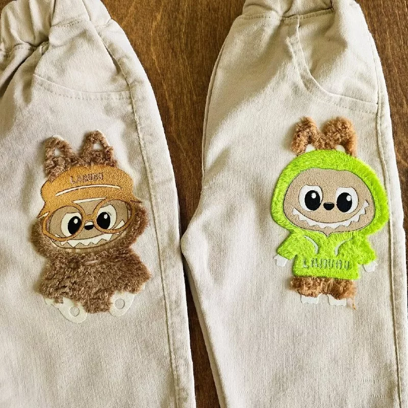 شلوار لی طرح لبوبو پشمالو سایز ۴۰ تا ۵۵ کد ۵۱۶۸