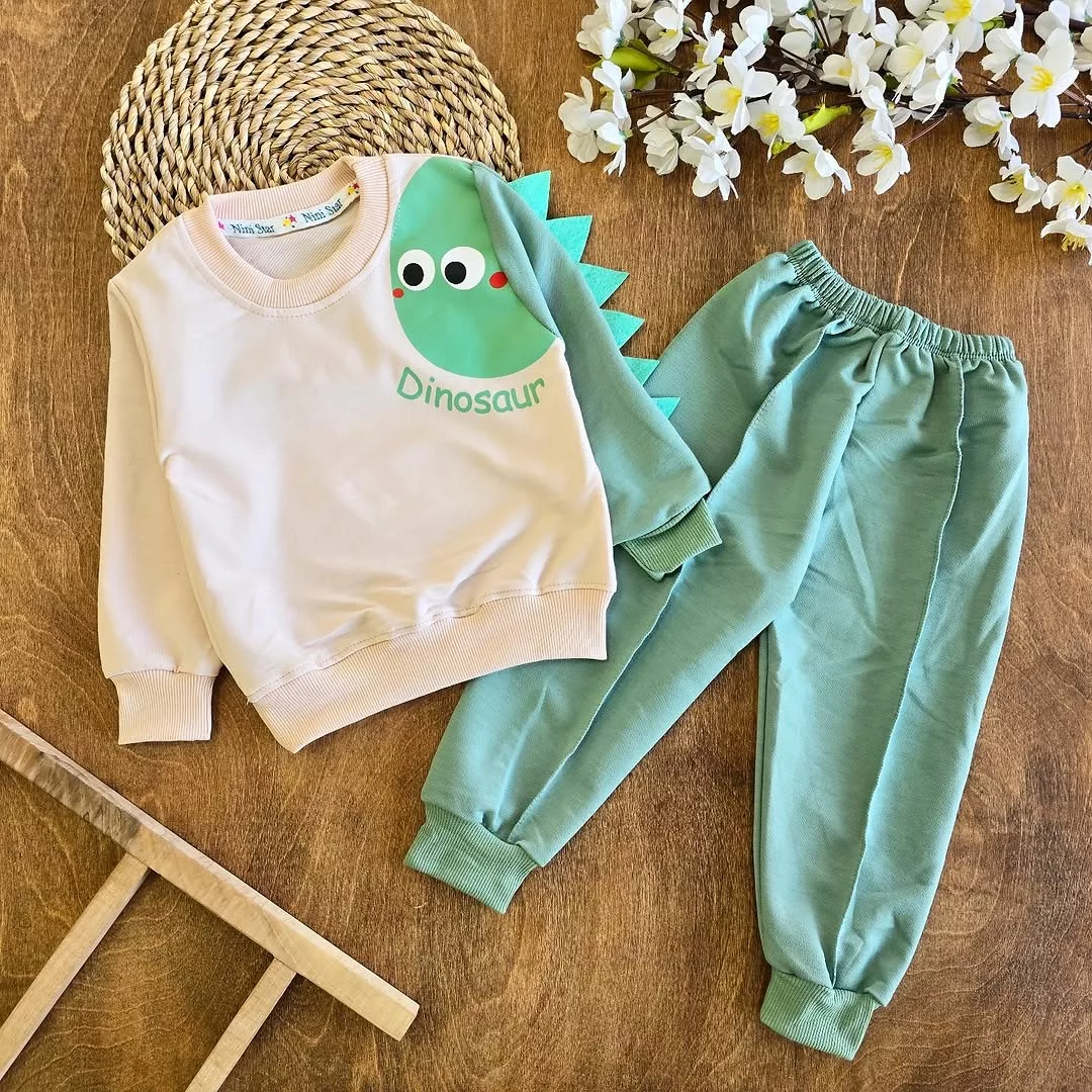 بلوز شلوار دایناسور نمدی ns سایز 35 تا 45 کد 3907