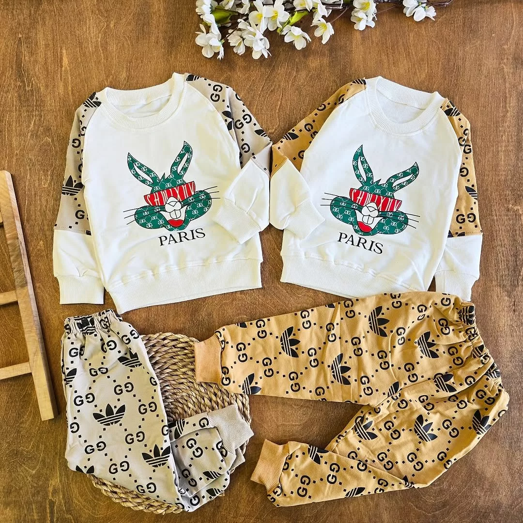 بلوز شلوار خرگوش گوچی دورس پنبه ns سایز 35 تا 45 کد 4140