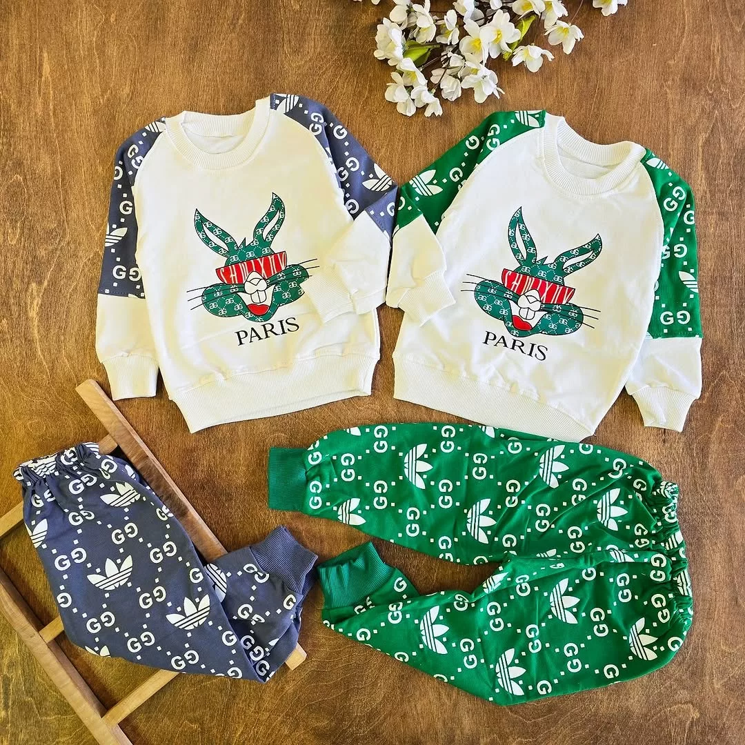 بلوز شلوار خرگوش گوچی دورس پنبه ns سایز 35 تا 45 کد 4140