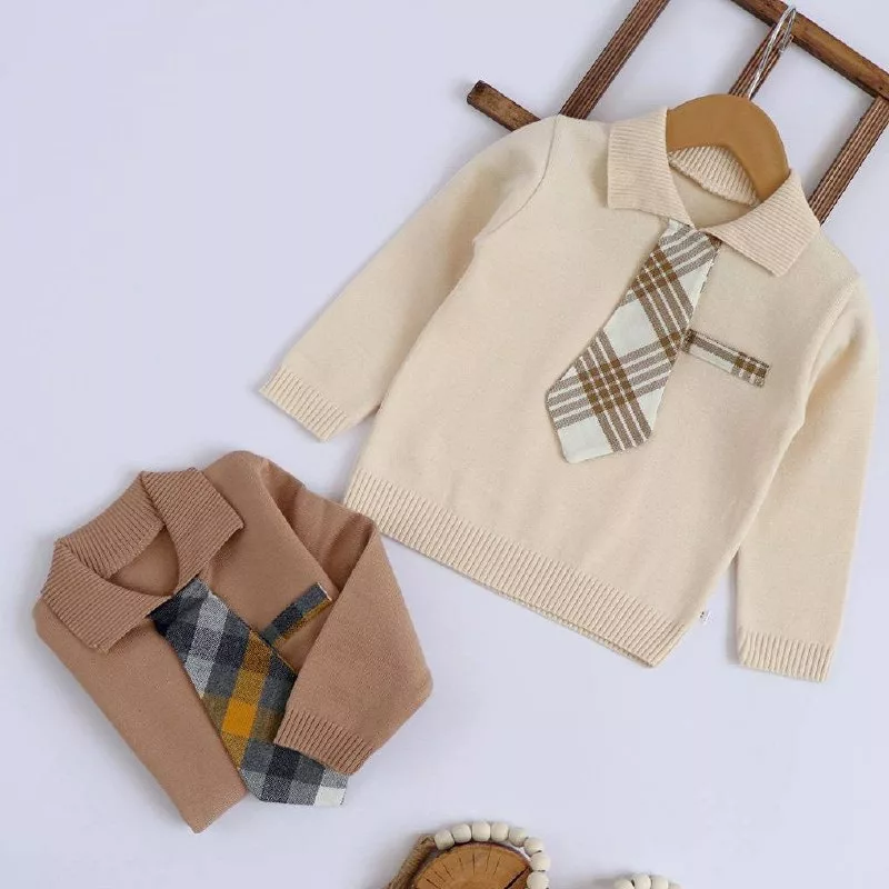 بلوز بافت یقه دار کراواتی سایز ۳۵ تا ۴۵ کد ۵۰۹۶