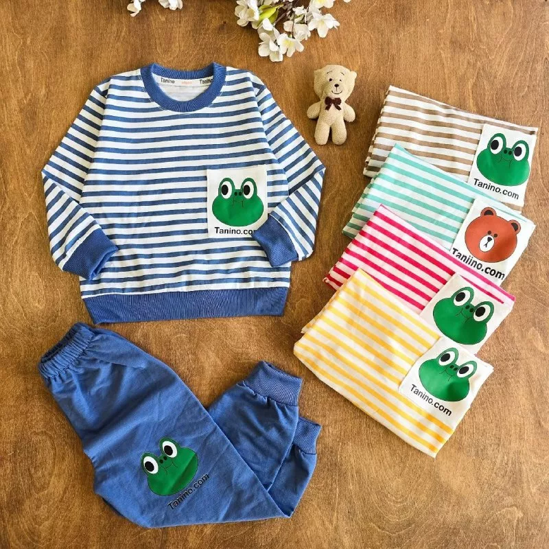 بلوز شلوار راه راه قورباغه (و خرس) سایز ۴۰،۴۵ کد ۵۱۷۲