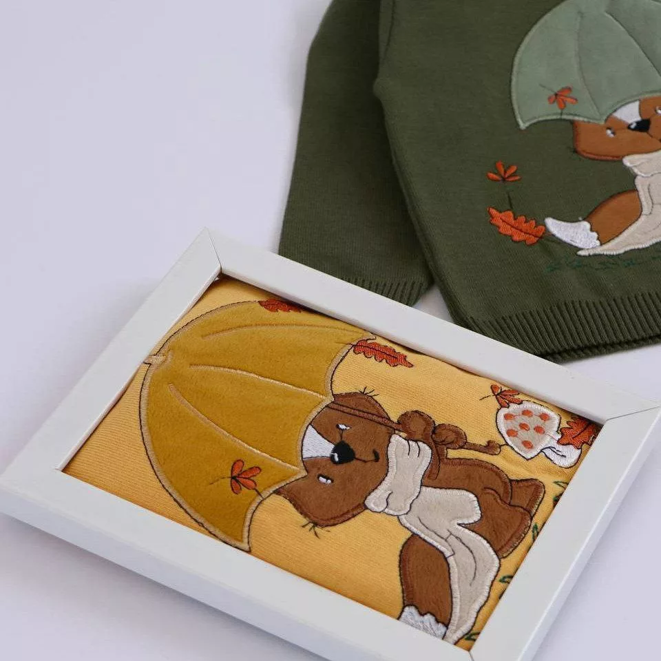 بلوز بافت گپ روباه و چتر سایز ۴۰ تا ۵۰ کد ۵۱۱۲