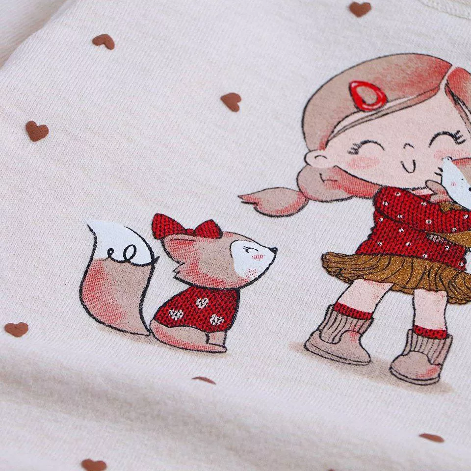 بلوز بافت گپ دختر آهو و روباه سایز ۴۰ تا ۵۰ کد ۵۱۰۷