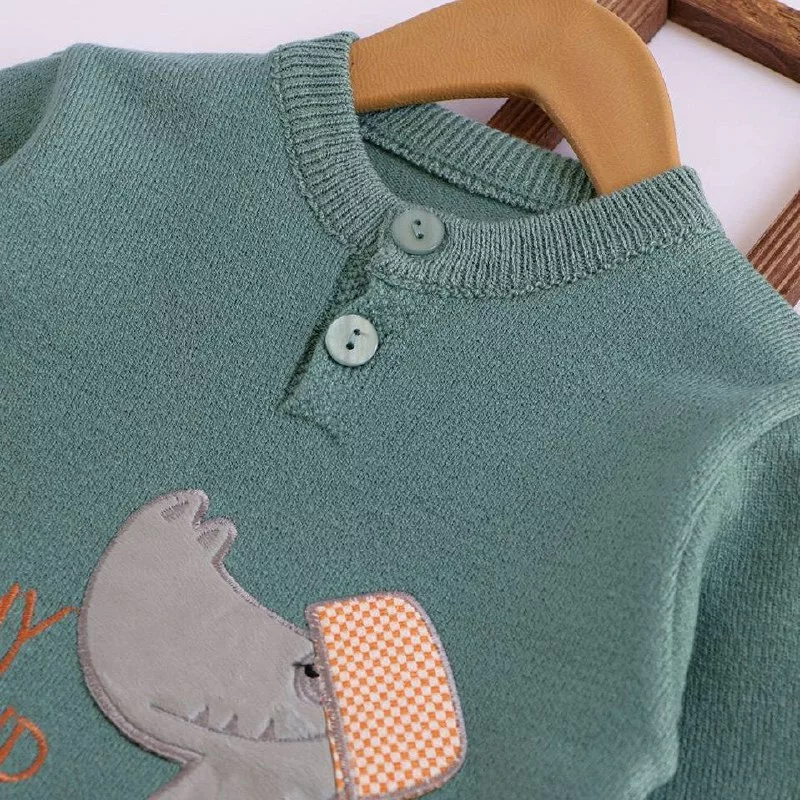 بلوز بافت گپ دکمه دار دایناسور Dino سایز ۳۰ تا ۴۵ کد ۵۱۰۴