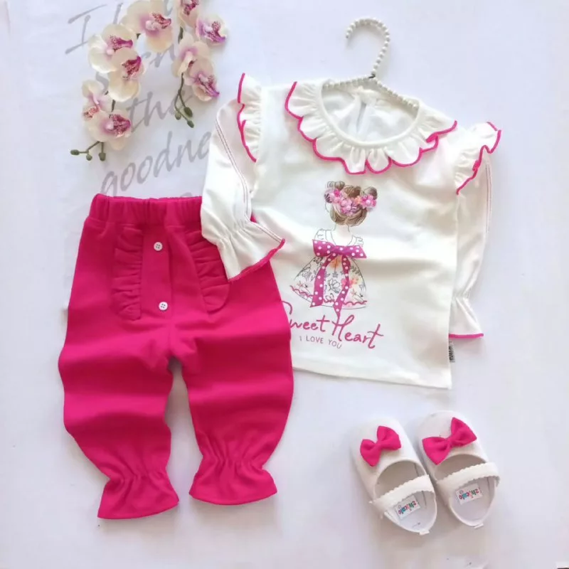 بلوز شلوار دختر sweet heart مدل دنیز کد ۵۱۸۵