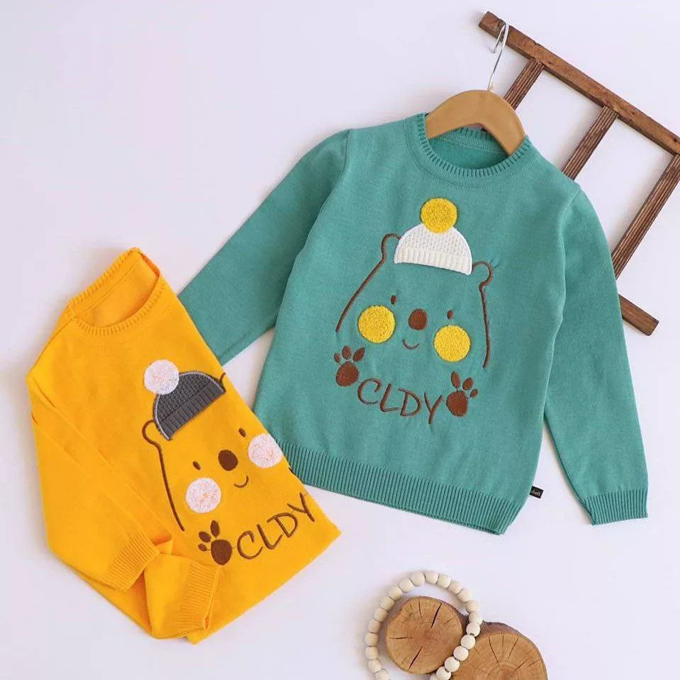 بلوز بافت گپ خرس کلاهدار CLDY سایز 30 تا 45 کد ۵۰۹۹