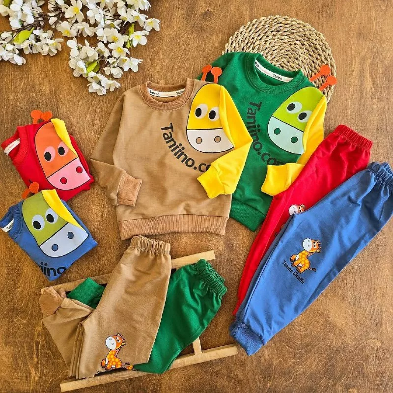 بلوز شلوار زرافه شاخدار سایز ۳۵ تا ۴۵ کد ۵۱۵۴