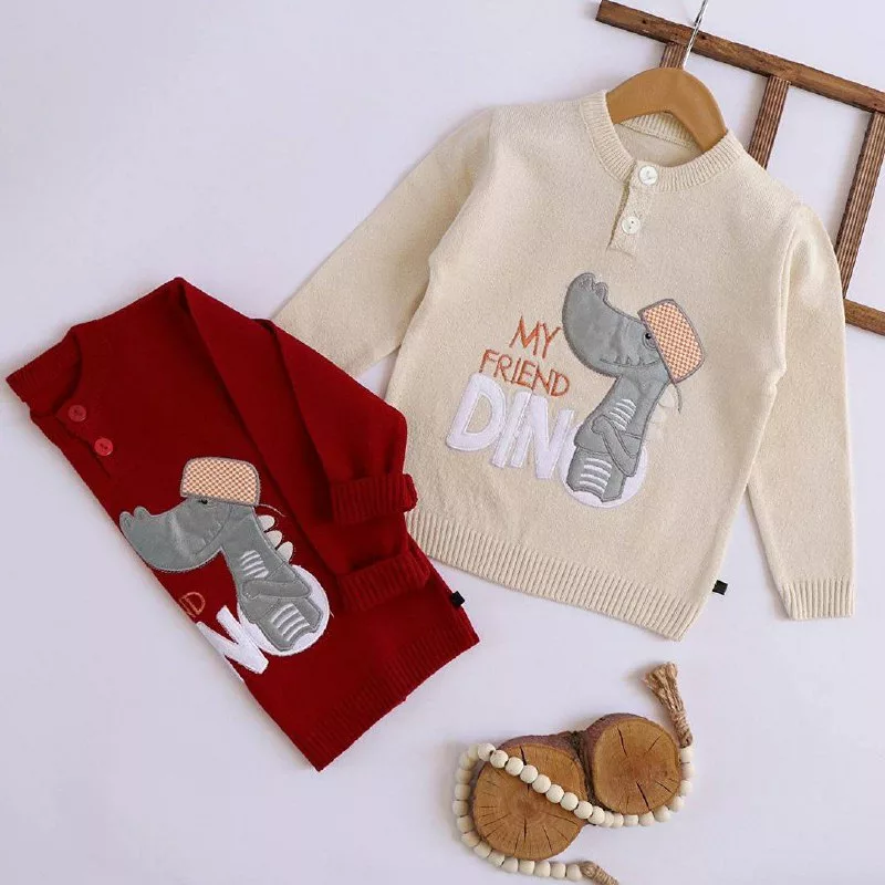 بلوز بافت گپ دکمه دار دایناسور Dino سایز ۳۰ تا ۴۵ کد ۵۱۰۴