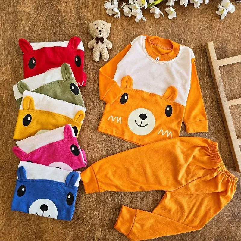 بلوز شلوار خرس گوش دار سایز ۴ تا ۶ کد ۵۱۶۰