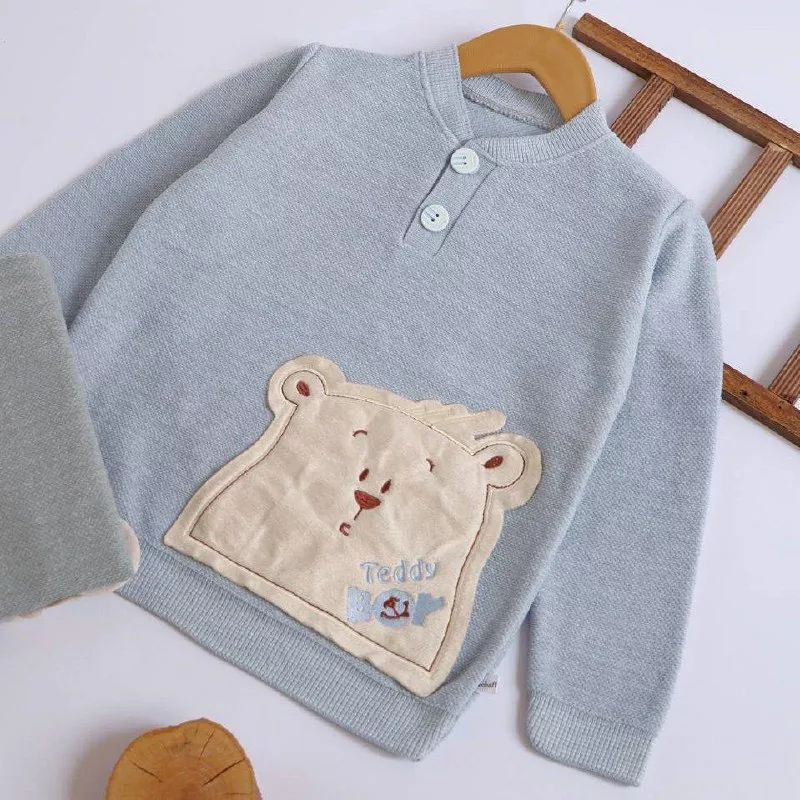 بلوز بافت گپ دکمه دار خرس تدی مخمل سایز ۳۵ تا ۵۰ کد ۵۱۰۰