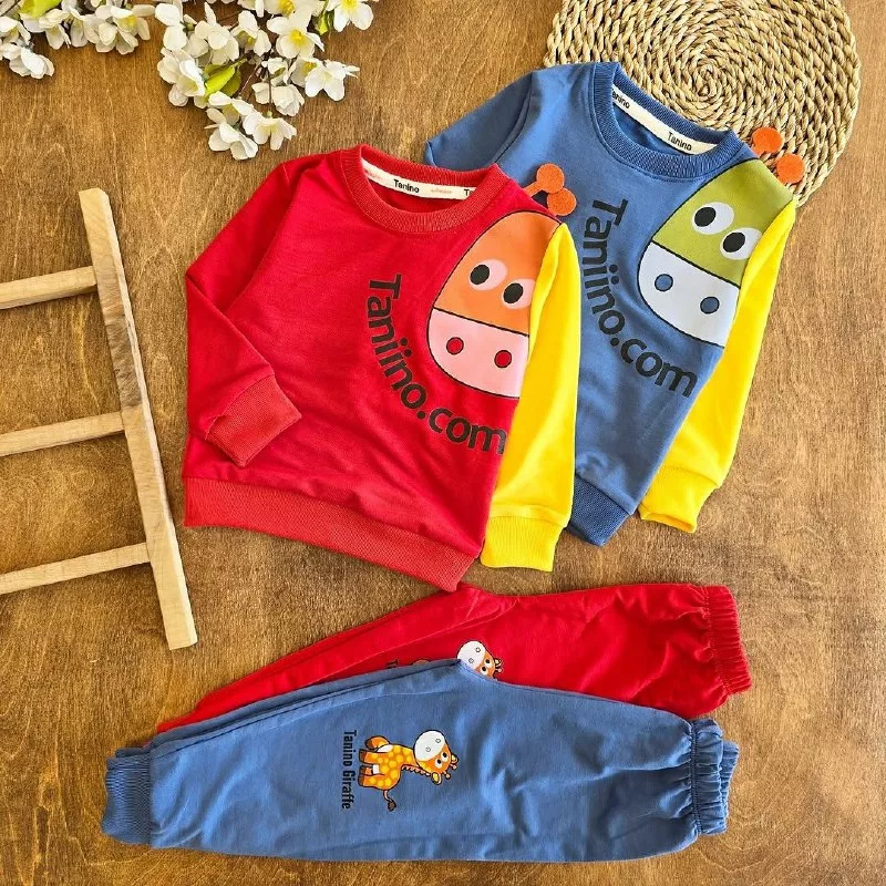 بلوز شلوار زرافه شاخدار سایز ۳۵ تا ۴۵ کد ۵۱۵۴