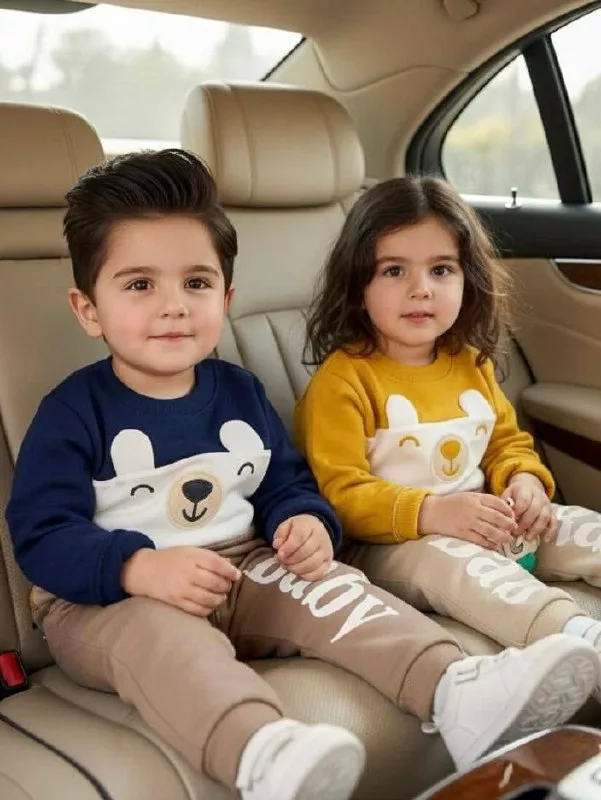 بلوز شلوار توکرکی خرس گوش دار سایز ۱ تا ۳ کد ۵۱۴۰