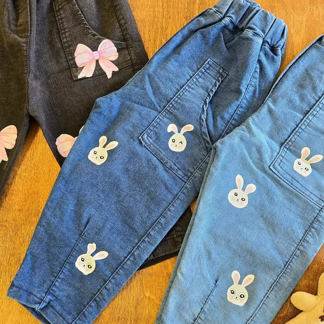 شلوار لی تک پاپیون و خرگوش کد ۵۱۲۲