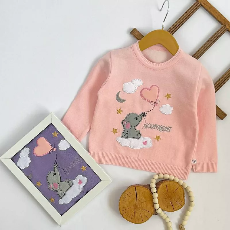 بلوز بافت گپ فیل بادکنک قلبی سایز ۳۰ تا ۴۰ کد ۵۱۰۶