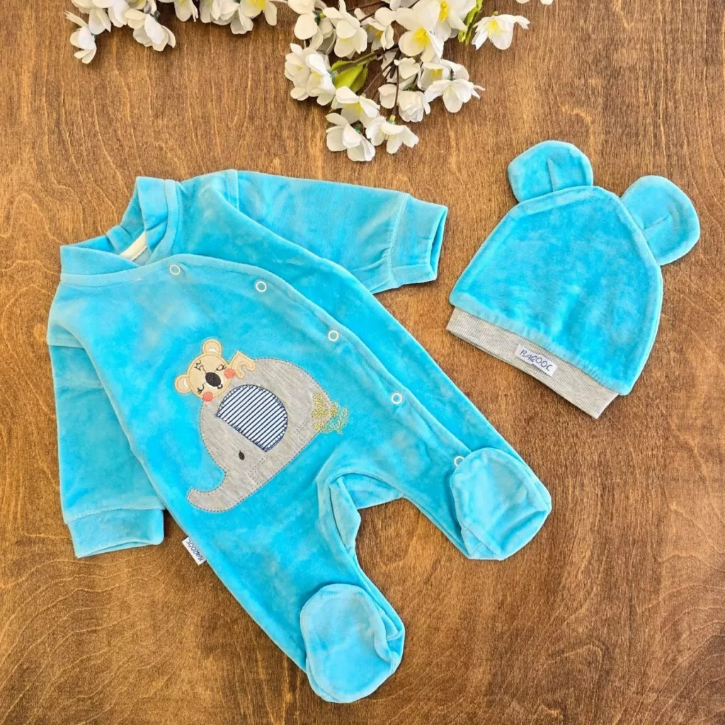 سرهمی مخمل جورابدار فیل و خرس کد ۵۱۴۶