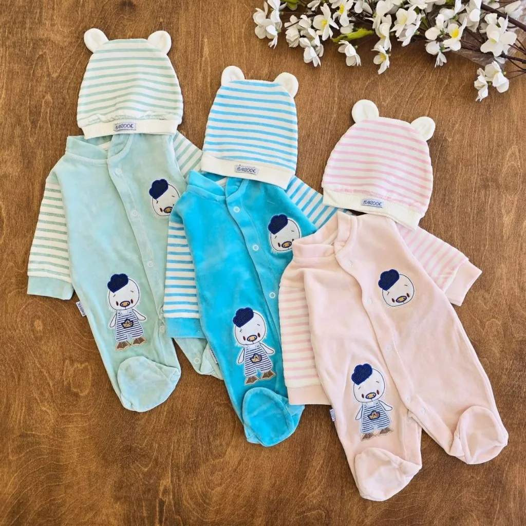 سرهمی مخمل جورابدار باروک طرح جوجه کد ۵۱۴۸