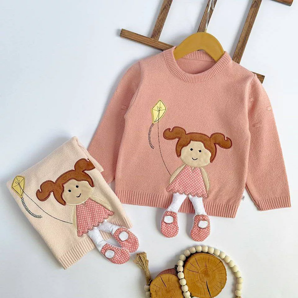 بلوز بافت گپ دختر پادار بادبادکی سایز ۳۰ تا ۴۰ کد ۵۱۰۸