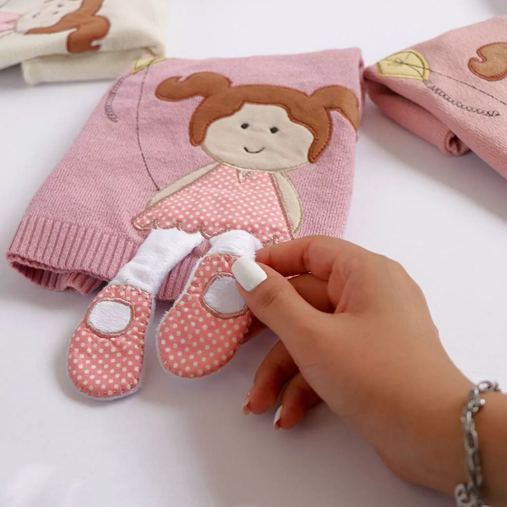 بلوز بافت گپ دختر پادار بادبادکی سایز ۳۰ تا ۴۰ کد ۵۱۰۸