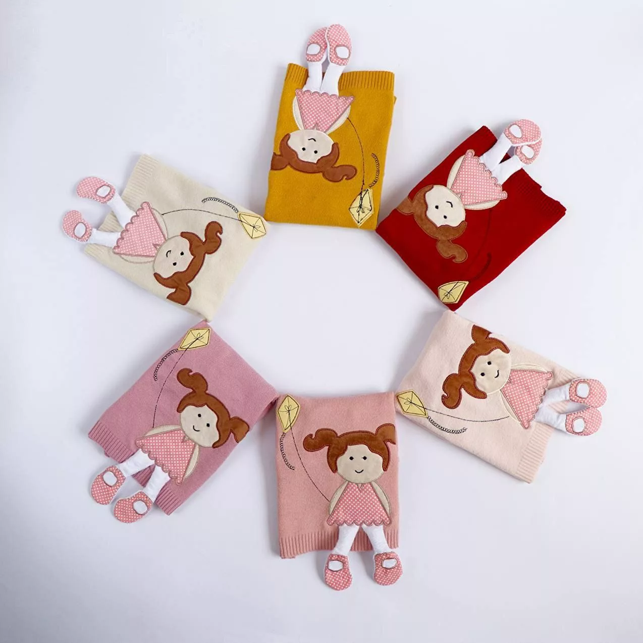 بلوز بافت گپ دختر پادار بادبادکی سایز ۳۰ تا ۴۰ کد ۵۱۰۸